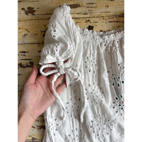 made in Italy cutwork design tunic