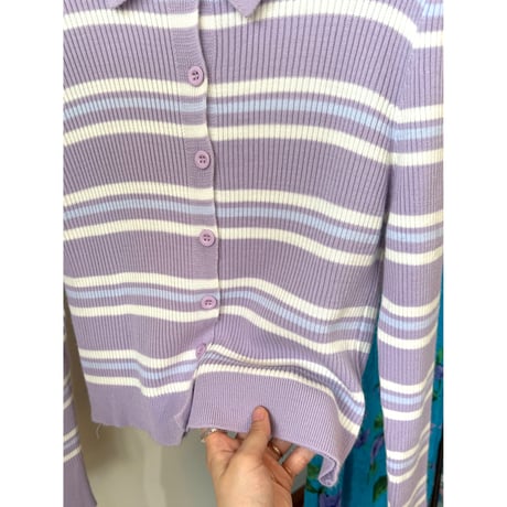 border knit polo tops