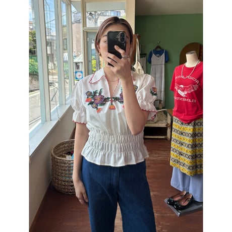 floral embroidery tunic
