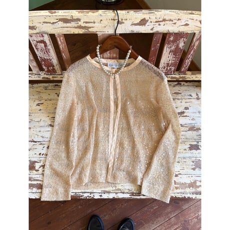 spangle open jacket