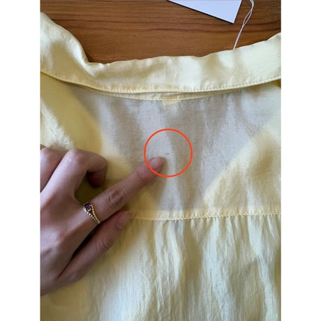 lemon yellow silk shirt