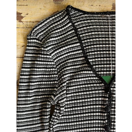 made in Italy border knit l/s tops