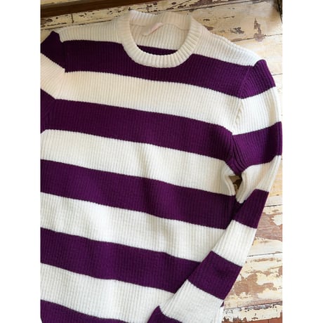 purple border sweater