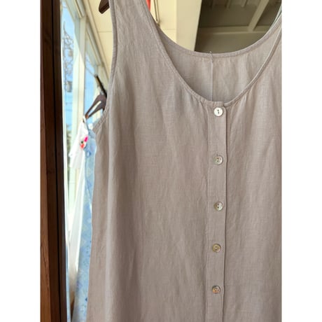 linen sleeveless long dress
