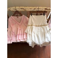 made in Italy beads embroidery design skirt