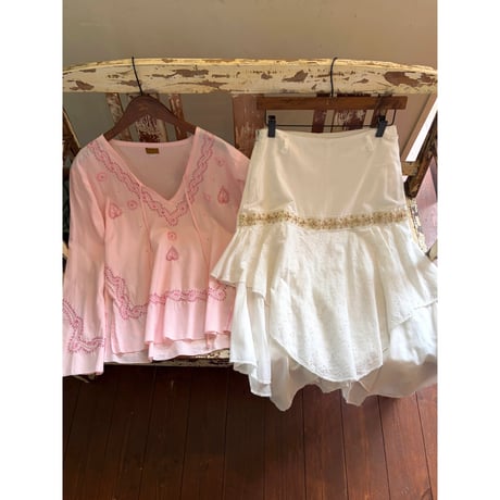 made in Italy beads embroidery design skirt