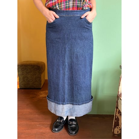 low waist denim skirt