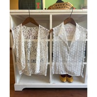 all lace open vest