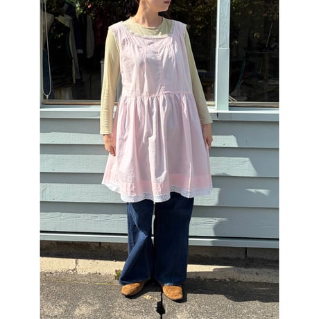 baby pink sleeveless midi dress
