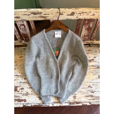 made in Britain gray mohair cardigan