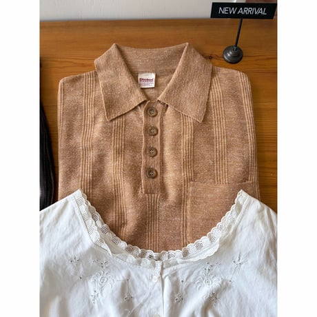 knit polo tops