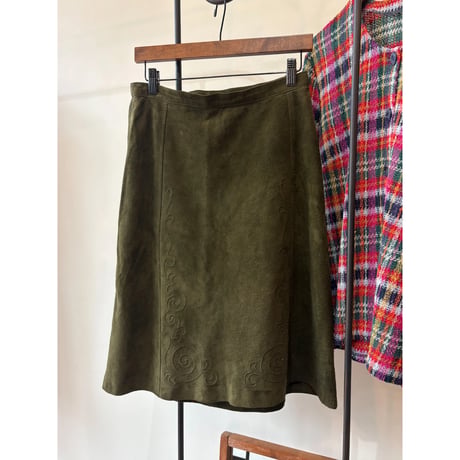 【ご成約済み２点】low west suède midi skirt/ice blue cardigan
