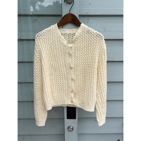 cable short cardigan