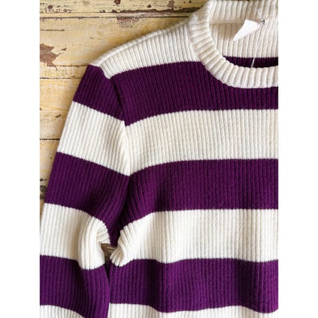 purple border sweater