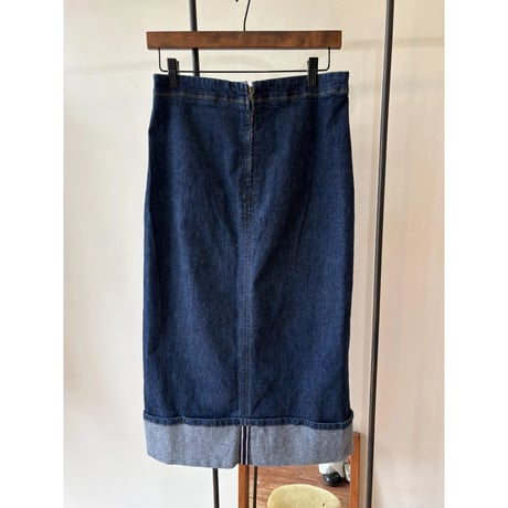 low waist denim skirt