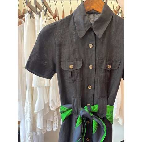 linen s/s mini dress