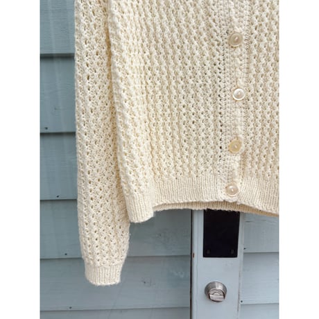 cable short cardigan