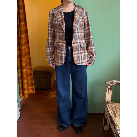 check pattern jacket