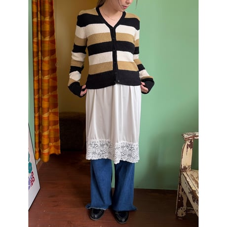 made in Italy border  knit cardigan