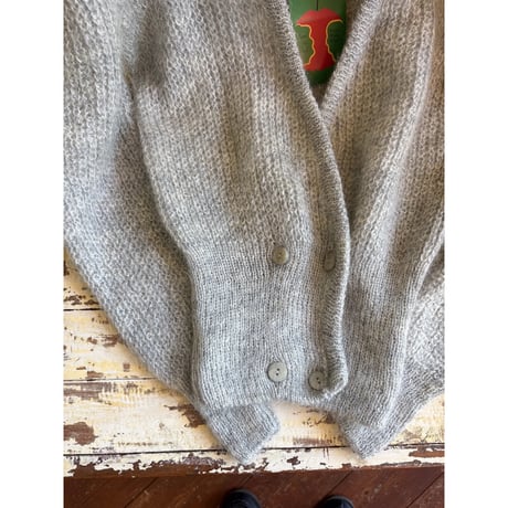 made in Britain gray mohair cardigan