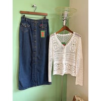 made in Italy denim long skirt