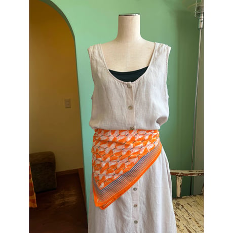 linen sleeveless long dress