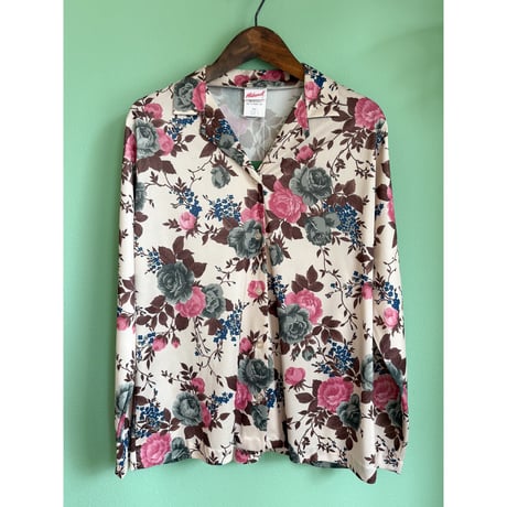 made in USA floral poly shirt