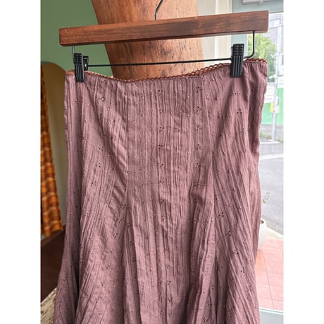 made in France cutwork lace design long skirt