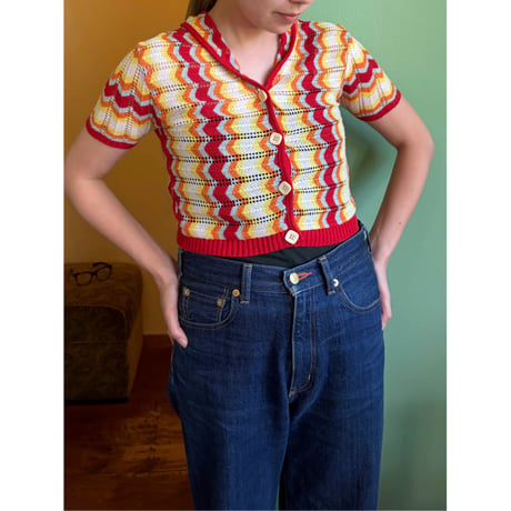 multicolored design tops
