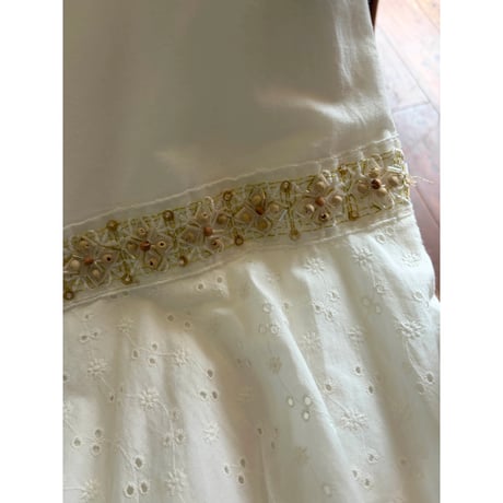 made in Italy beads embroidery design skirt