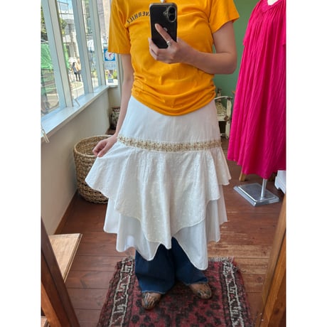 made in Italy beads embroidery design skirt