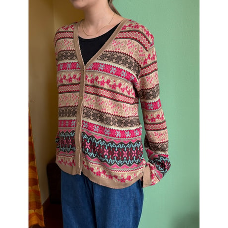 fairisle knit cardigan