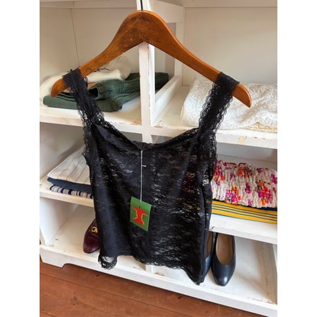 black lace camisole