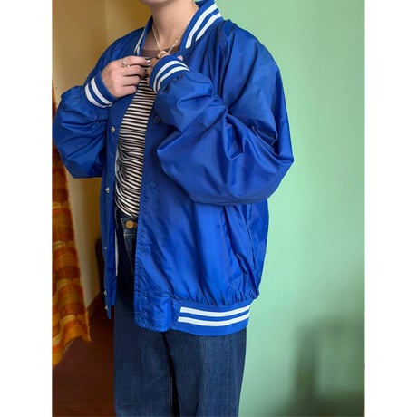 blue nylon jacket