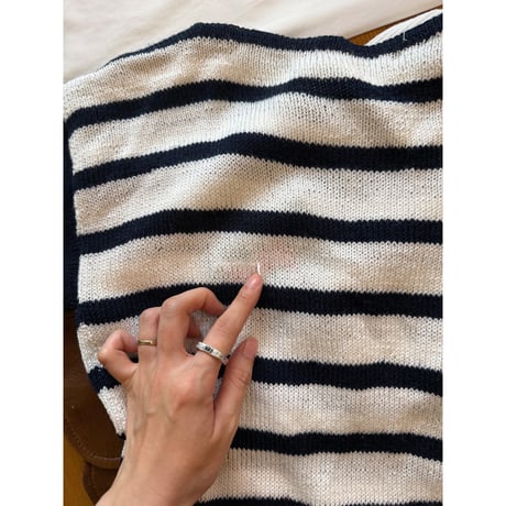 border sweater 　⚪️