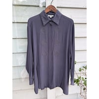 embroidery silk shirt