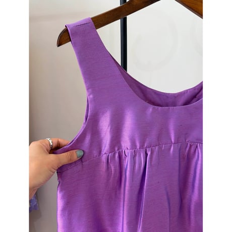 made in USA back ribbon sleeveless tops