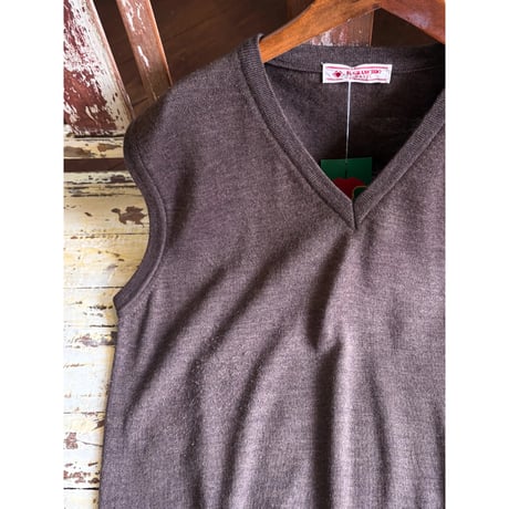 brown knit vest