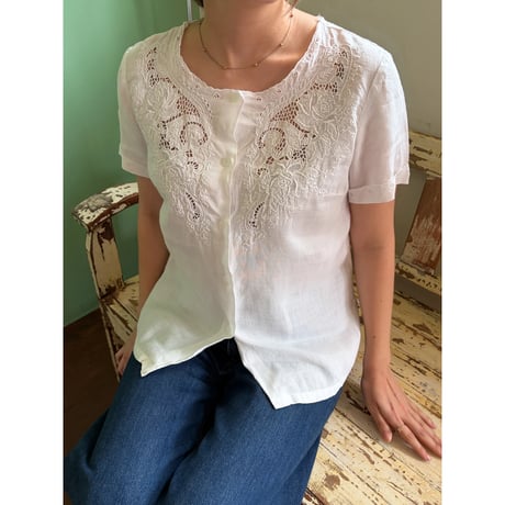 cutwork lace blouse