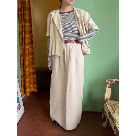 linen long skirt