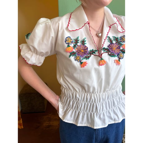 floral embroidery tunic