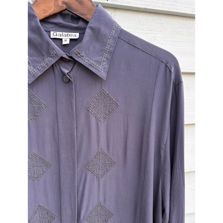 embroidery silk shirt