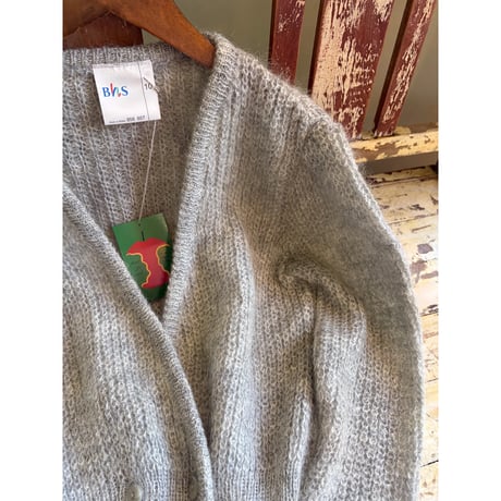 made in Britain gray mohair cardigan