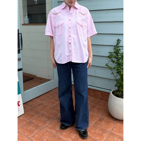 floral embroidery s/s shirt