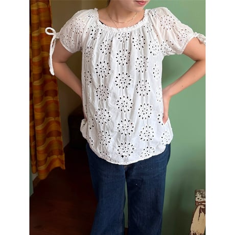 made in Italy cutwork design tunic