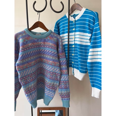 border knit cardigan
