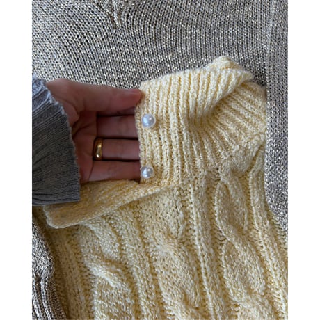 perl cable sweater
