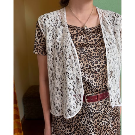 all lace open vest