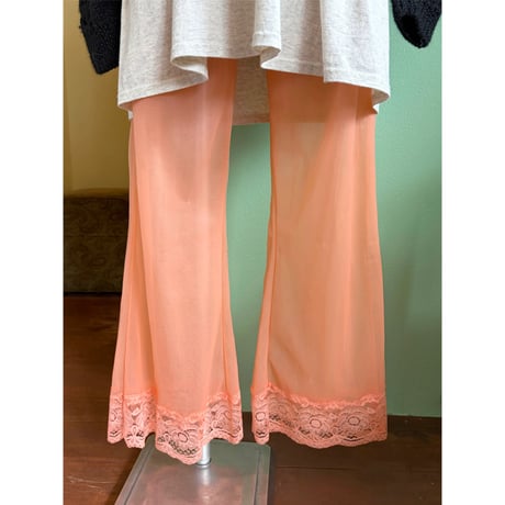 see-through flare pants