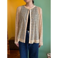 spangle open jacket
